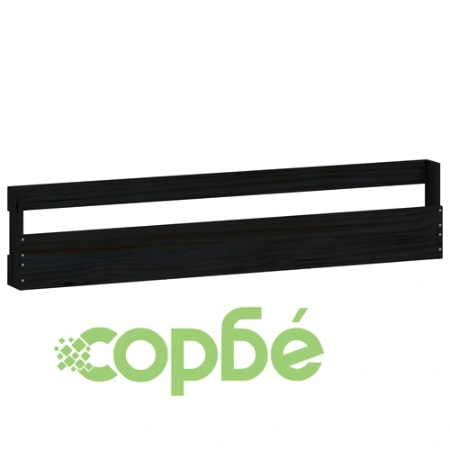 Стенни рафтове за обувки 2 бр Черен 110x9x23 см масивен бор ➤ топ цена ➤ sorbe.bg