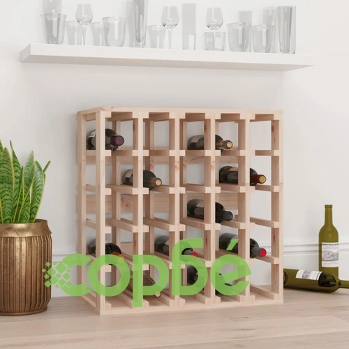 Поставка за вино, 58,5x33x60,5 см, масивна борова дървесина ➤ топ цена ➤ sorbe.bg