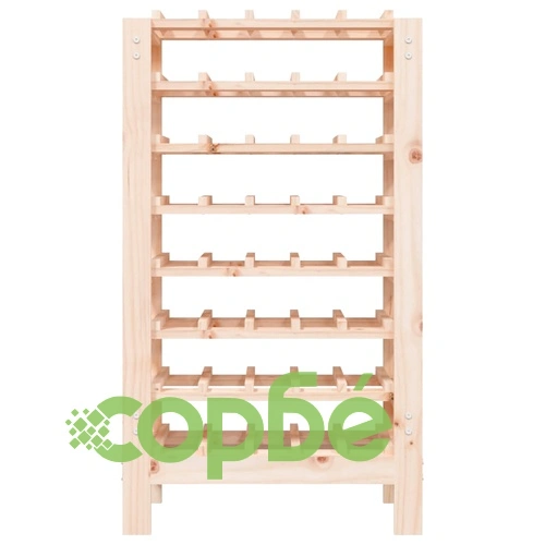 Поставка за вино 61,5x30x107,5 см масивна чамова дървесина ➤ топ цена ➤ sorbe.bg