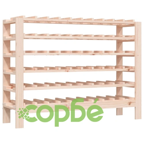 Поставка за вино 109,5x30x82 см масивна чамова дървесина ➤ топ цена ➤ sorbe.bg