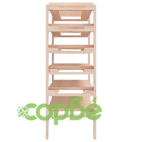 Поставка за вино 109,5x30x82 см масивна чамова дървесина ➤ топ цена ➤ sorbe.bg