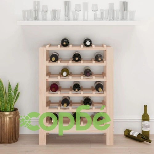 Поставка за вино 61,5x30x82 см масивна чамова дървесина ➤ топ цена ➤ sorbe.bg