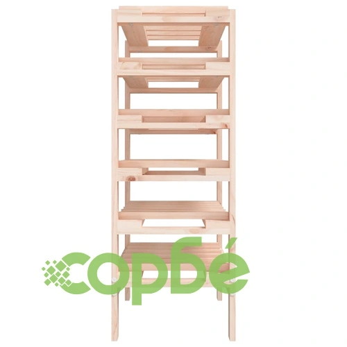 Поставка за вино 61,5x30x82 см масивна чамова дървесина ➤ топ цена ➤ sorbe.bg