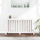 Параван за радиатор бял 153x19x84 см борово дърво масив