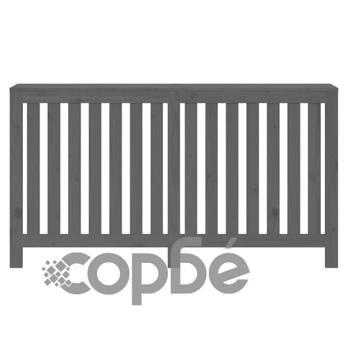 Параван за радиатор сив 153x19x84 см борово дърво масив ➤ топ цена ➤ sorbe.bg