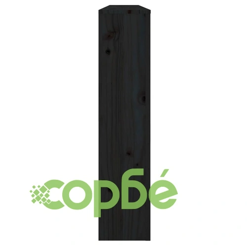 Параван за радиатор черен 169x19x84 см борово дърво масив ➤ топ цена ➤ sorbe.bg