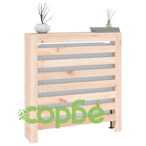 Параван за радиатор 79,5x19x84 см борово дърво масив ➤ топ цена ➤ sorbe.bg