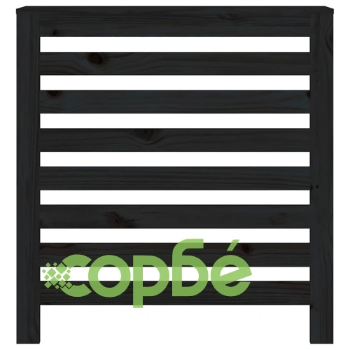 Параван за радиатор черен 79,5x19x84 см борово дърво масив ➤ топ цена ➤ sorbe.bg