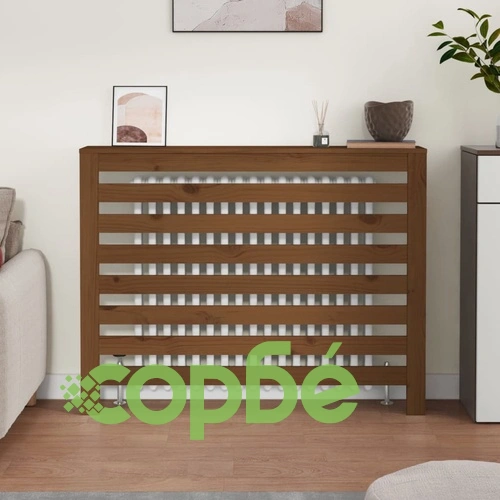 Параван за радиатор меденокафяв108,5x19x84см борово дърво масив ➤ топ цена ➤ sorbe.bg