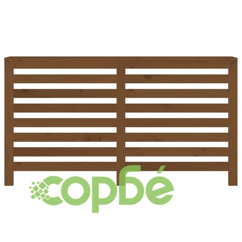 Параван за радиатор меденокафяв 153x19x84 см борово дърво масив ➤ топ цена ➤ sorbe.bg