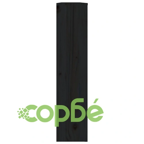 Параван за радиатор черен 153x19x84 см борово дърво масив ➤ топ цена ➤ sorbe.bg