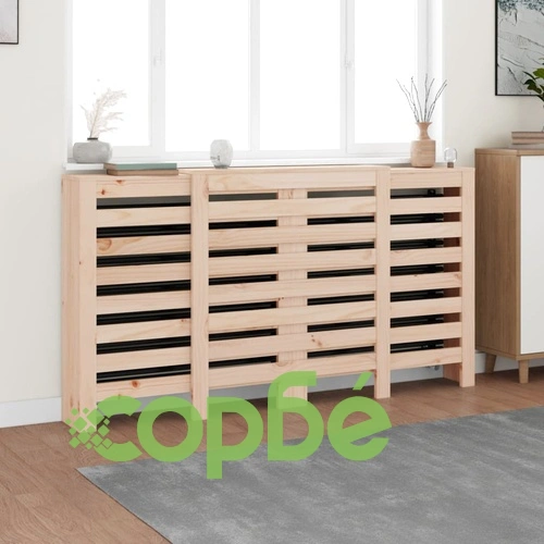 Параван за радиатор, 210x21x85 см, борово дърво масив ➤ топ цена ➤ sorbe.bg