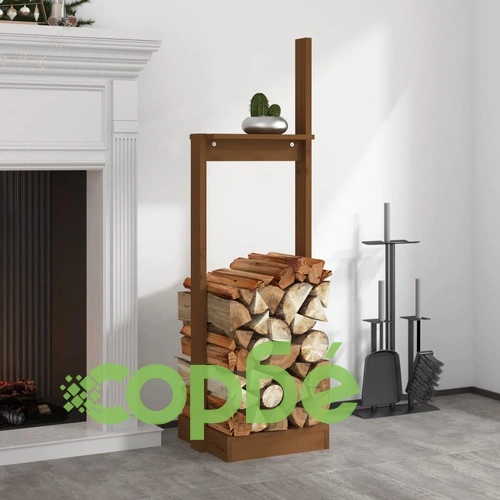 Поставка дърва за огрев меденокафява 33,5x30x110 см бор масив ➤ топ цена ➤ sorbe.bg