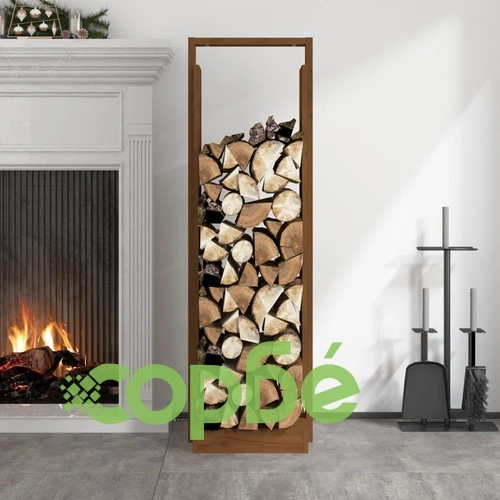 Поставка дърва за огрев меденокафява 33,5x30x110 см бор масив ➤ топ цена ➤ sorbe.bg