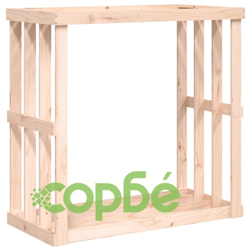 Външна поставка за дърва за огрев 108x52x106 см бор масив ➤ топ цена ➤ sorbe.bg