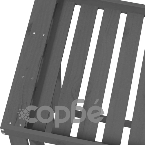 Външна поставка за дърва за огрев сива 108x52x106 см бор масив ➤ топ цена ➤ sorbe.bg