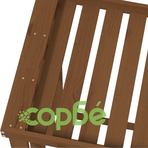 Външна поставка за дърва меденокафява 33,5x30x110 см бор масив ➤ топ цена ➤ sorbe.bg