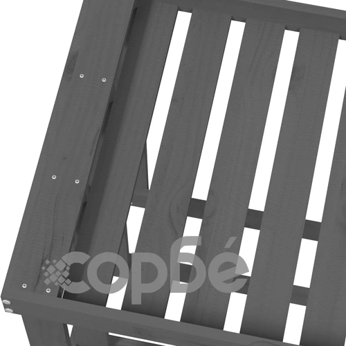 Външна поставка за дърва за огрев сив 108x52x74 см бор масив ➤ топ цена ➤ sorbe.bg