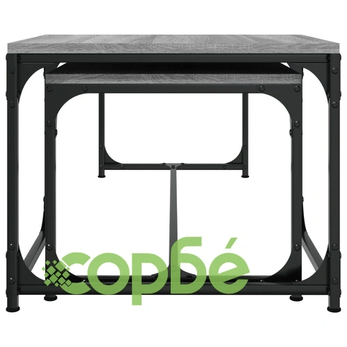 Кафе маси, 2 бр, сив сонома, инженерно дърво ➤ топ цена ➤ sorbe.bg