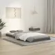 Рамка за легло, сива, борово дърво масив, 90x200 см
