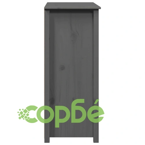 Висок шкаф, сив, 83x41,5x100 см, бор масив ➤ топ цена ➤ sorbe.bg