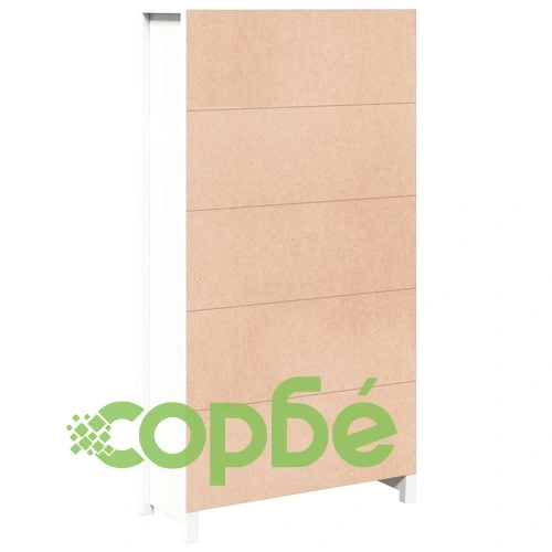 Висок шкаф, бял, 80x35x154 см, борово дърво масив ➤ топ цена ➤ sorbe.bg