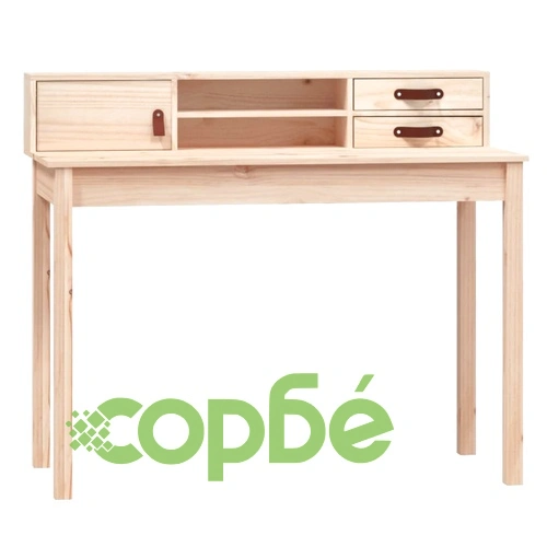 Бюро, 110x50x93 см, борово дърво масив ➤ топ цена ➤ sorbe.bg