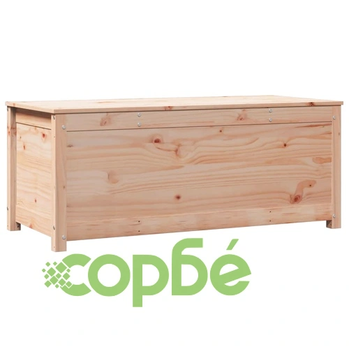 Кутия за съхранение, 110x50x45,5 см, борово дърво масив ➤ топ цена ➤ sorbe.bg