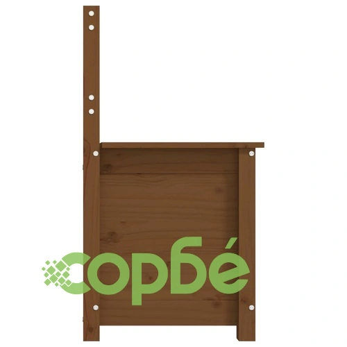 Пейка, меденокафява, 80x41x77 см, борово дърво масив ➤ топ цена ➤ sorbe.bg