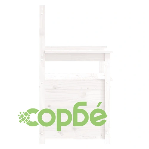 Пейка, бяла, 112,5x51,5x96,5 см, бор масив ➤ топ цена ➤ sorbe.bg