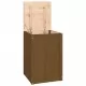 Кутия за пране, меденокафява, 44x44x66 см, борово дърво масив