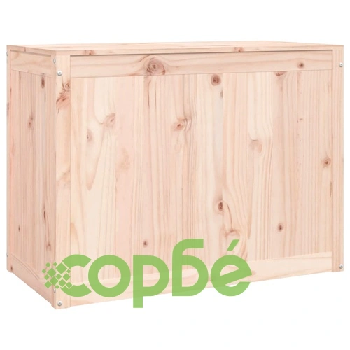 Кутия за пране, 88,5x44x66 см, борово дърво масив ➤ топ цена ➤ sorbe.bg