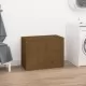 Кутия за пране, меденокафява, 88,5x44x66 см, борово дърво масив