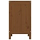 Кутия за пране, меденокафява, 44x44x76 см, борово дърво масив