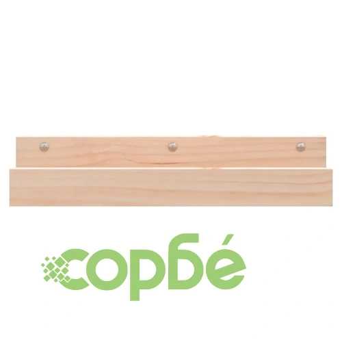 Стенни рафтове, 2 бр, 50x12x9 см, масивно борово дърво ➤ топ цена ➤ sorbe.bg