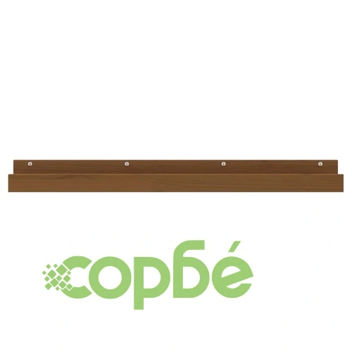 Стенни рафтове, 2 бр, меденокафяви, 110x12x9 см, бор масив ➤ топ цена ➤ sorbe.bg