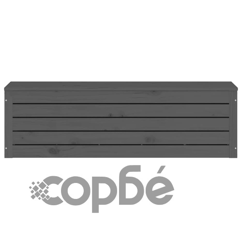 Кутия за съхранение, сива, 109x36,5x33 см, борово дърво масив ➤ топ цена ➤ sorbe.bg