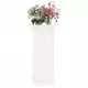 Поставка за цветя, бяла, 40x40x90 см, бор масив