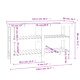 Работна маса бяла 142,5x50x80 см борово дърво масив Работна маса бяла 142,5x50x80 см борово дърво масив
