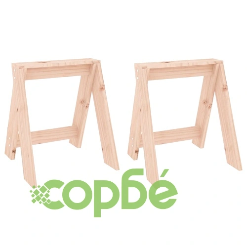 Табуретки, 2 бр, 40x40x45 см, борово дърво масив ➤ топ цена ➤ sorbe.bg