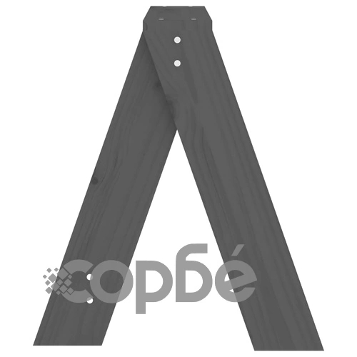 Табуретки, 2 бр, сиви, 40x40x45 см, борово дърво масив ➤ топ цена ➤ sorbe.bg