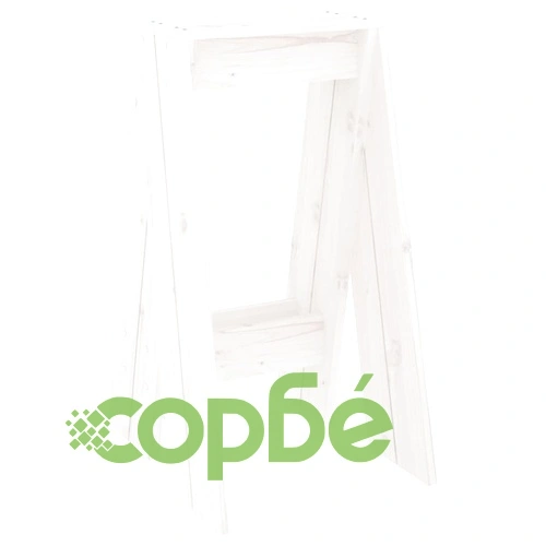 Табуретки, 2 бр, бяла, 40x40x75 см, борово дърво масив ➤ топ цена ➤ sorbe.bg