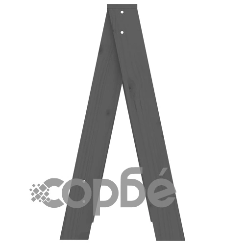 Табуретки, 2 бр, сиви, 40x40x75 см, борово дърво масив ➤ топ цена ➤ sorbe.bg