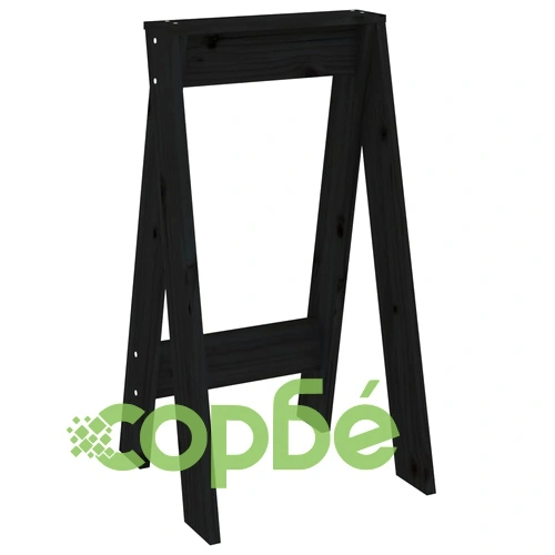 Табуретки, 2 бр, черна, 40x40x75 см, борово дърво масив ➤ топ цена ➤ sorbe.bg