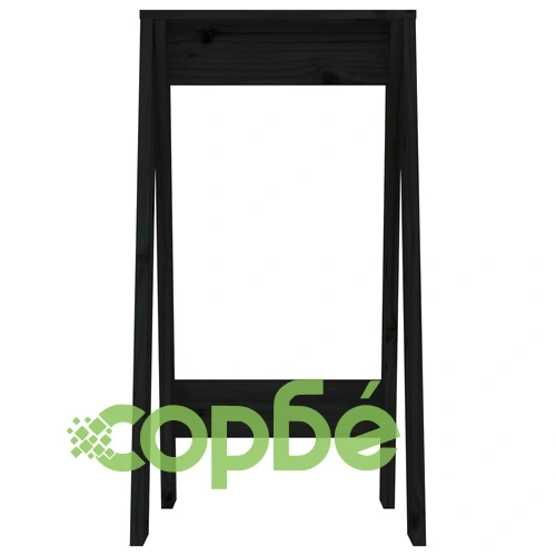 Табуретки, 2 бр, черна, 40x40x75 см, борово дърво масив ➤ топ цена ➤ sorbe.bg