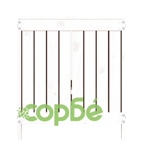 Градинска кутия за съхранение, бяла, 121x55x64 см, бор масив ➤ топ цена ➤ sorbe.bg
