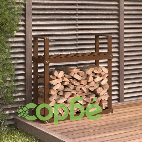 Поставка дърва за огрев меденокафява 110x35x108,5 см бор масив ➤ топ цена ➤ sorbe.bg
