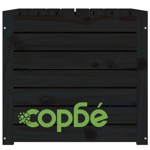 Градинска кутия черна 101x50,5x46,5 см масивна борова дървесина ➤ топ цена ➤ sorbe.bg