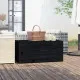 Градинска кутия черна 101x50,5x46,5 см масивна борова дървесина