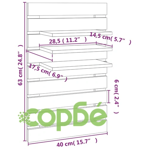 Нощни рафтове за стена, 2 бр, меденокафяви, борово дърво масив ➤ топ цена ➤ sorbe.bg